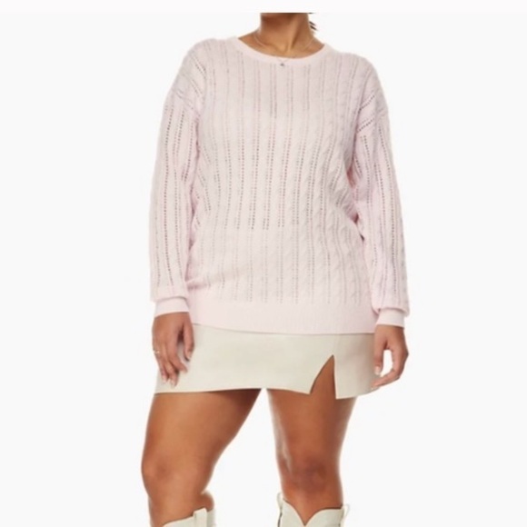 ARITZIA WILFRED linen blend lightweight sweater 3/4 sleeves aqua colour large - Picture 10 of 10